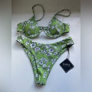 NWT Zaful Floral Bikini Set